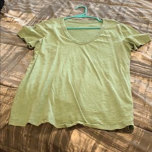 Green swoop neck tshirt